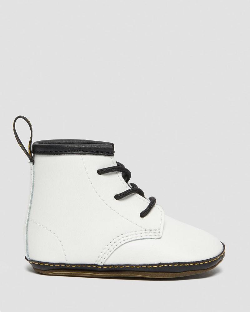 Dr Martens Newborn 1460 Auburn Leren Booties Vrijetijdslaarzen Kinderen Wit | NL 15BEX